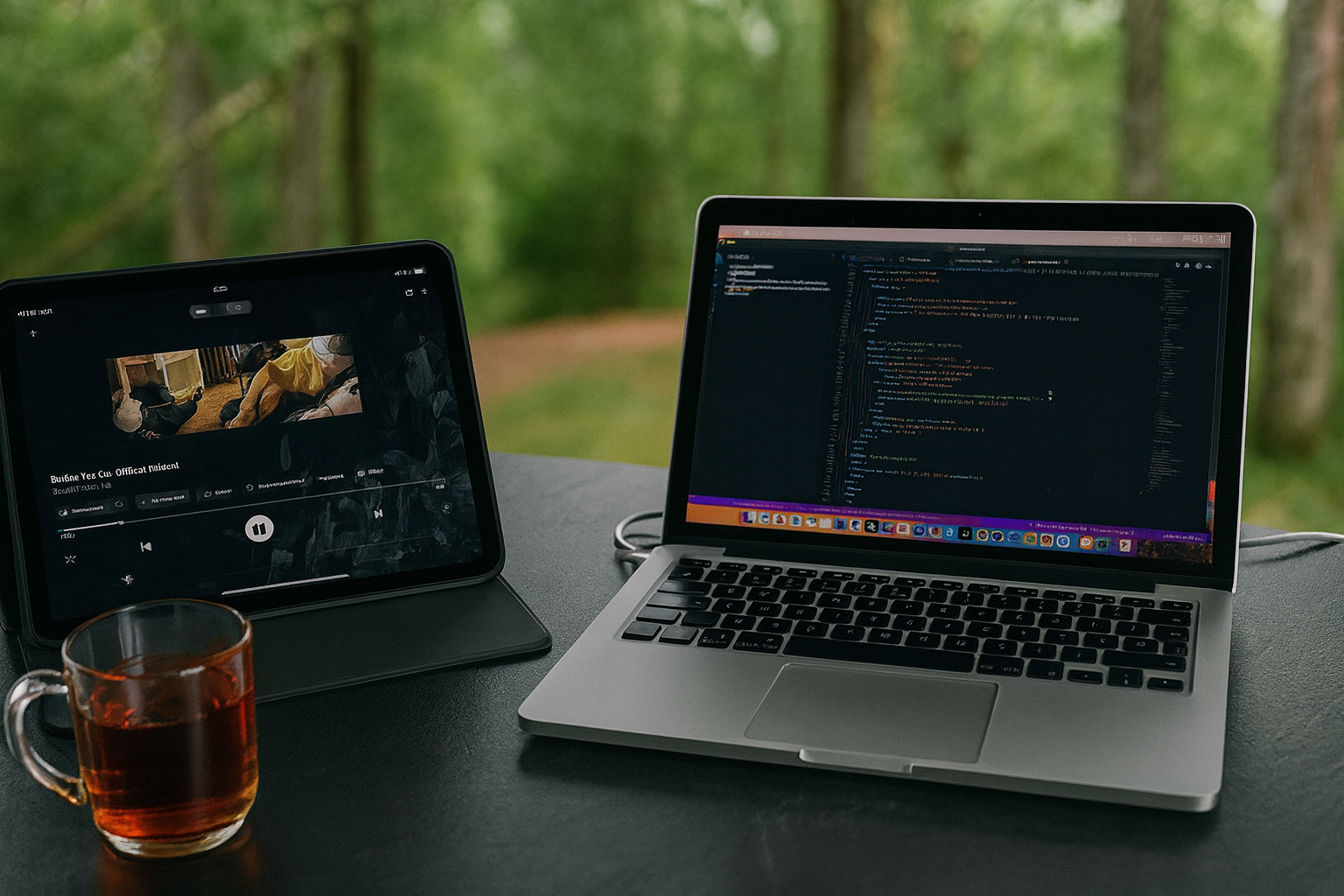 Natasja creatief aan het werk